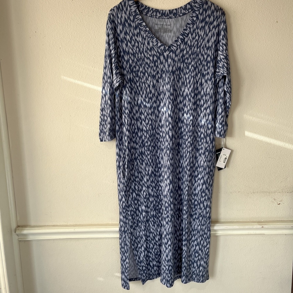 Nottibianche S Long Nightgown Dress Lyocell Helps Keep Cool Blue Comfy New